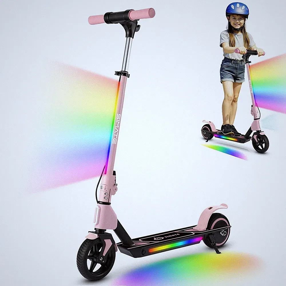 Simate Elektroroller Klappbar Kinderroller 130W LED Display Bis 16km/h E Scooter