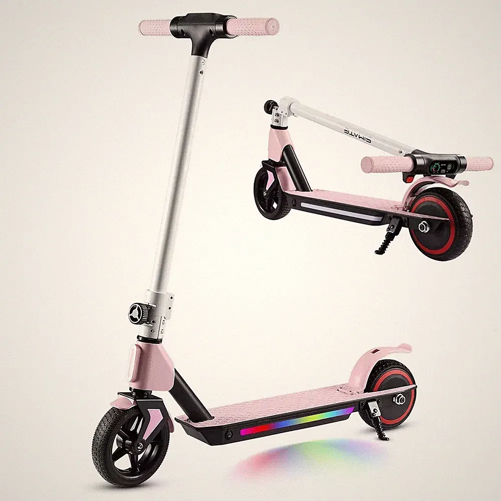 SIMATE Kinder Elektroscooter 130W Faltbar Elektro Roller 6-12 Jahren E-Roller