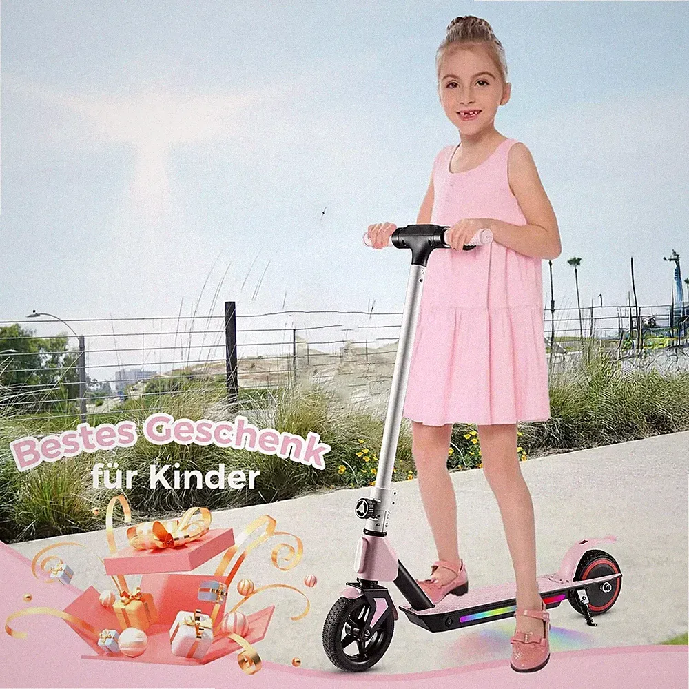 SIMATE S2 Kinder Elektroscooter 130W Faltbar Elektro Roller 6-12 Jahren E-Roller