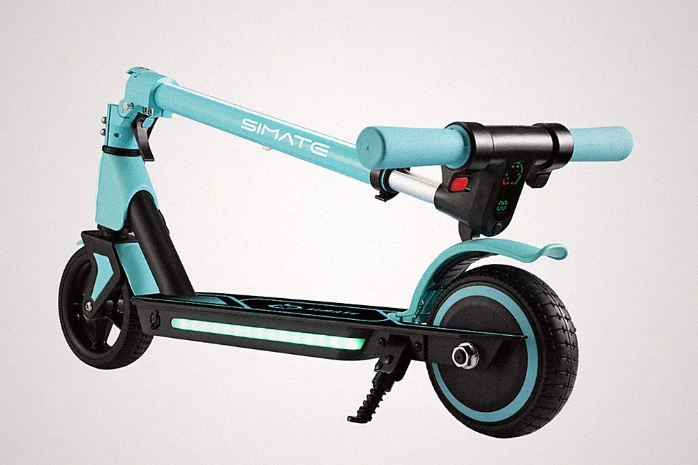 SIMATE S2Pro Elektroroller Für Kinder 130W 6,5" Kinderroller Klappbar 14KM/H Neu