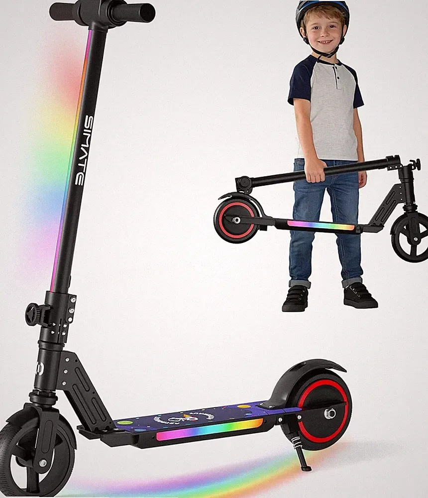 SIMATE S5 Elektroscooter Für Kinder 130W 14KM/H E Scooter Klappbar Kinderroller