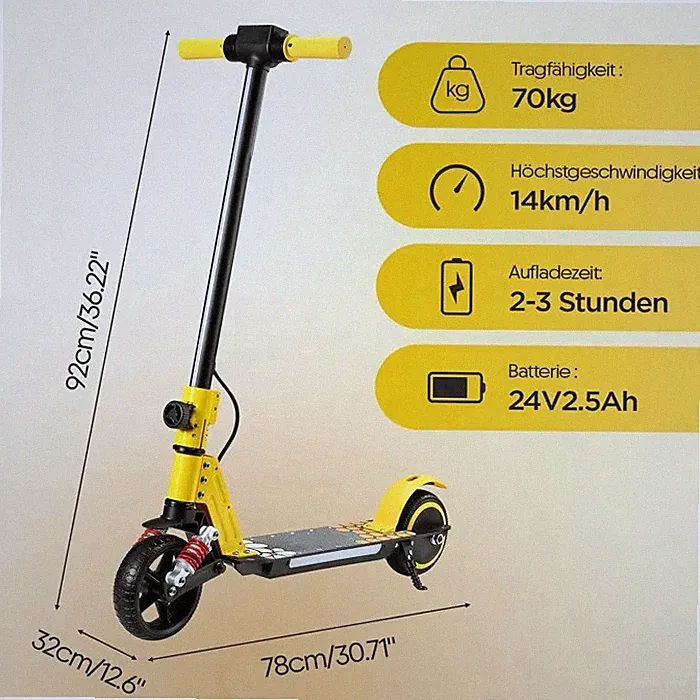 SIMATE S5 Elektroscooter Für Kinder 130W 6,5 Zoll Kinderroller Klappbar 14KM/H