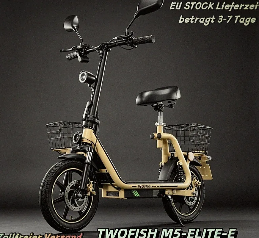 Sitz,Mit Straßenzulassung & EEC 48V 13AH TWOFISH E-Scooter 14" Elektroroller