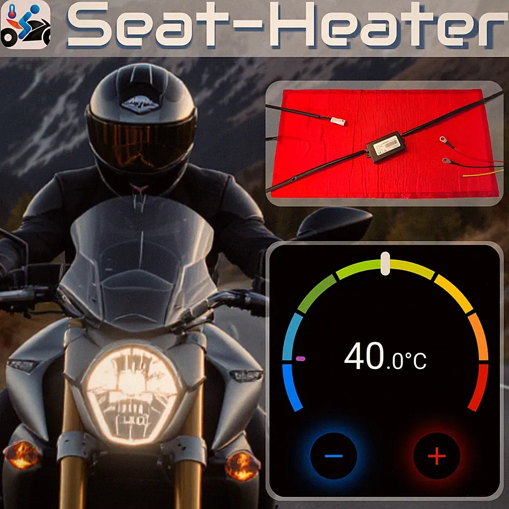 Sitzheizung mit App Steuerung für Motorrad und Roller zum Nachrüsten