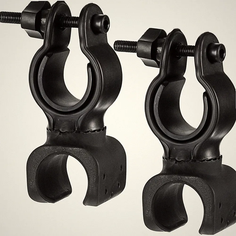 Stockhalterung Gehstock Rollator Rollstuhl mobilität 2 Stück schwarz Kunststoff