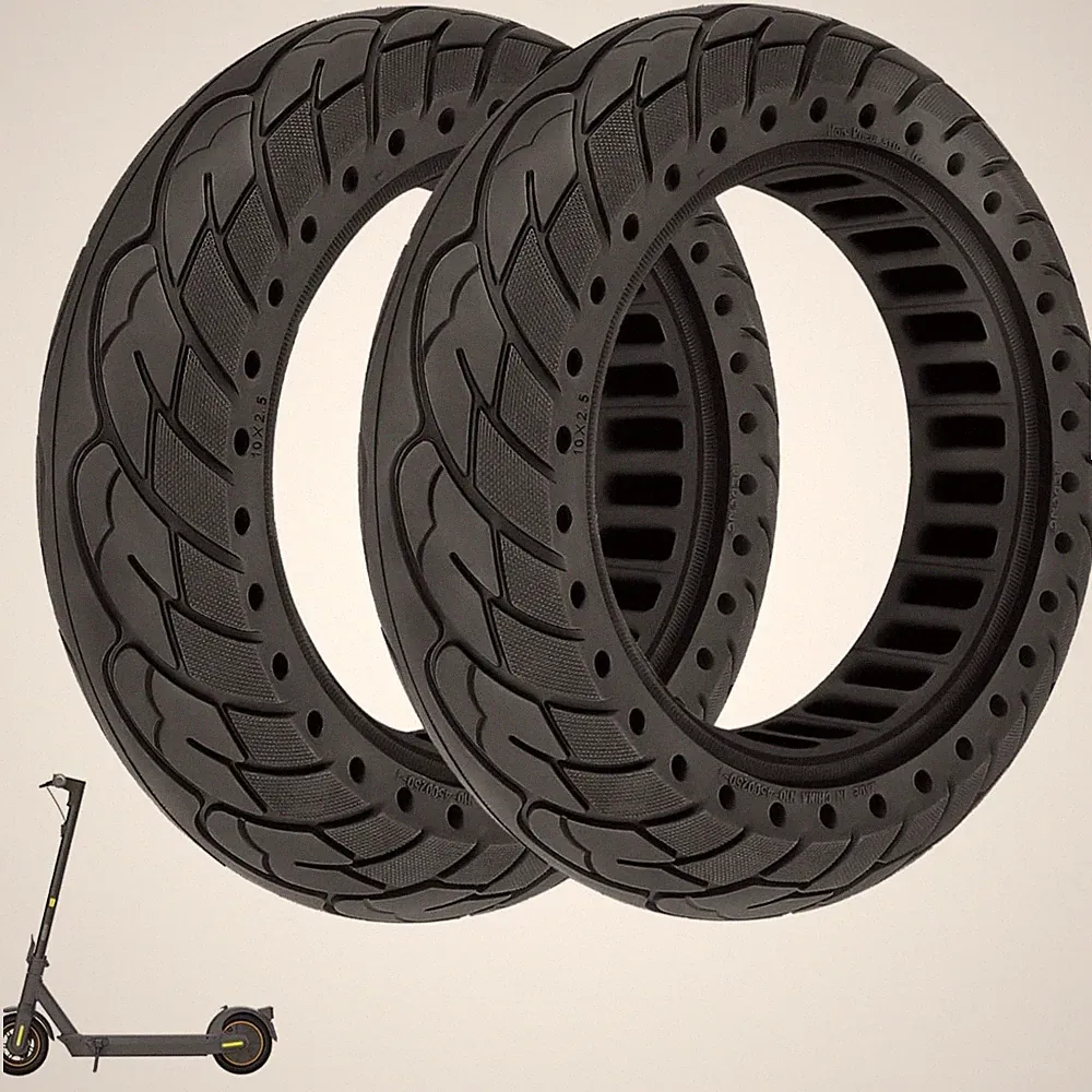 Stoßdämpfende Vollgummireifen 10x2,5 für Segway Ninebot Max G30 Elektroroller