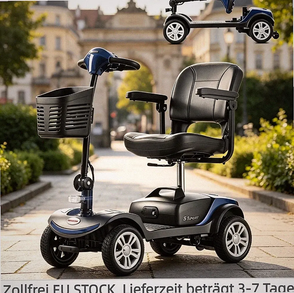 SWEETRICH 4-Rad Mobilitätsroller Seniorenmobil Elektroroller Scooter 300W 12AH🔥