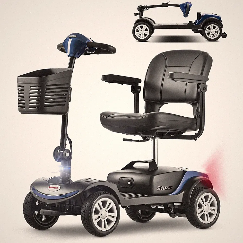 SWEETRICH Elektroroller Scooter 12AH 4-Rad Mobilitätsroller Seniorenmobil 300W🔥