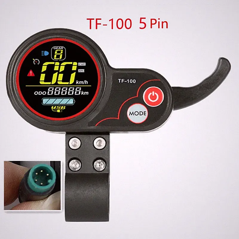 TF-100 Display 5 Pins Elektroroller-Display Geschwindigkeit für KUGOO M4