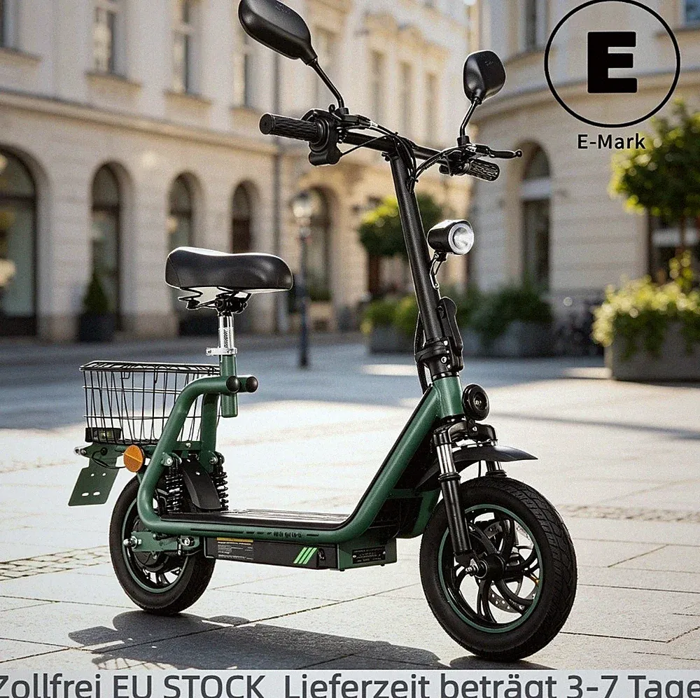TWOFISH 12 Zoll Mit Sitz Elektroroller 48V Straßenzulassung & EEC Elektro-Roller