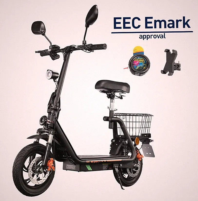 TWOFISH M5 PRO Elektroroller 500W 13AH 12" City E-Scooter Mit Sitz Gepäckträger