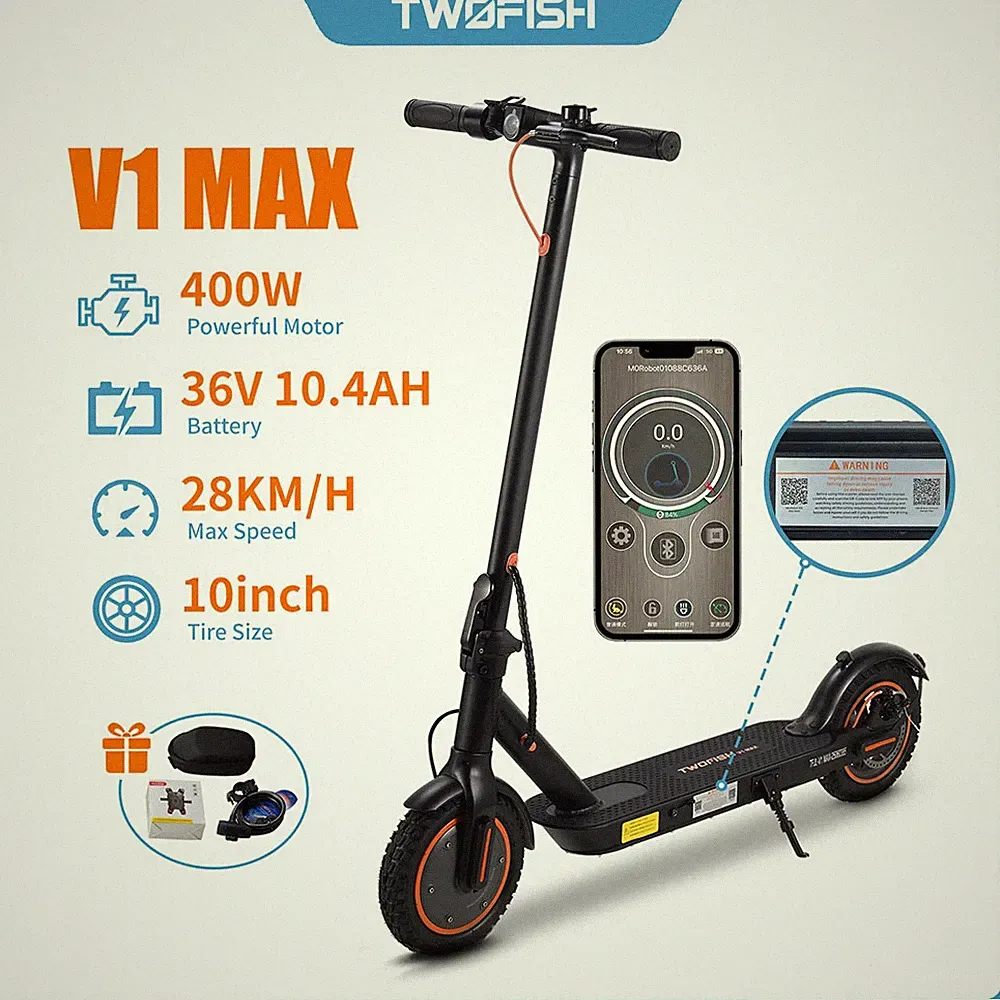 Twofish V1 MAX Elektroroller 25km Reichweite 10-Zoll-Reifen klappbar EU SPOT
