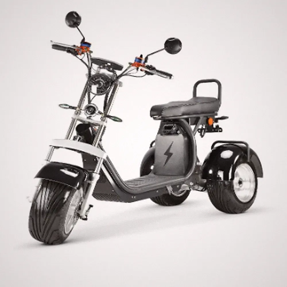 Urban Chopper Trike CP7 Dreirad-Roller aufgebaut 25 km/h 20 Ah 4 kW Schwarz