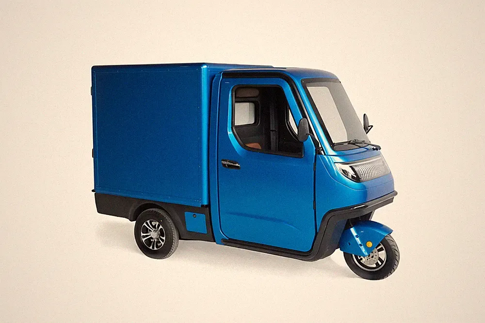 Urban Hopper Elektro Cargo Roller mit Kasten 3 Türen 3KW 45Kmh 60V 100Ah BLAU