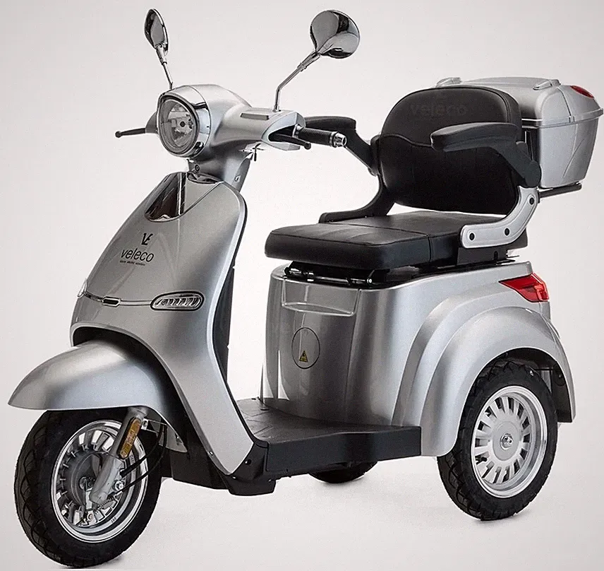 VELECO Cristal Seniorenmobil Dreirad Roller Elektromobil 1000W SILBER