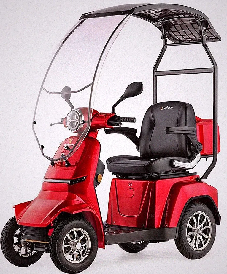 VELECO GRAVIS Seniorenmobil Elektroroller mit Dach Mobilitätsroller 4 Räder