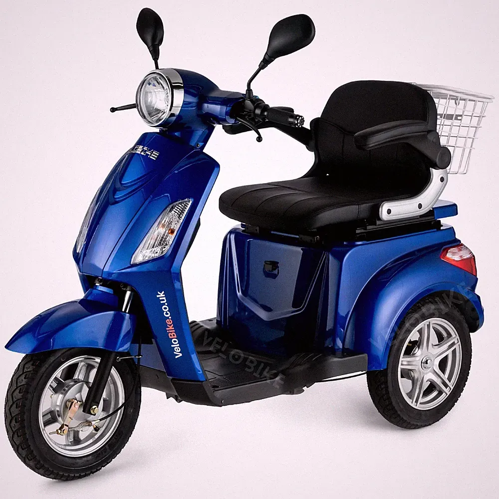 VELECO ZT15 Seniorenmobil Dreirad Roller Elektromobil Seniorenfahrzeug 900W BLAU
