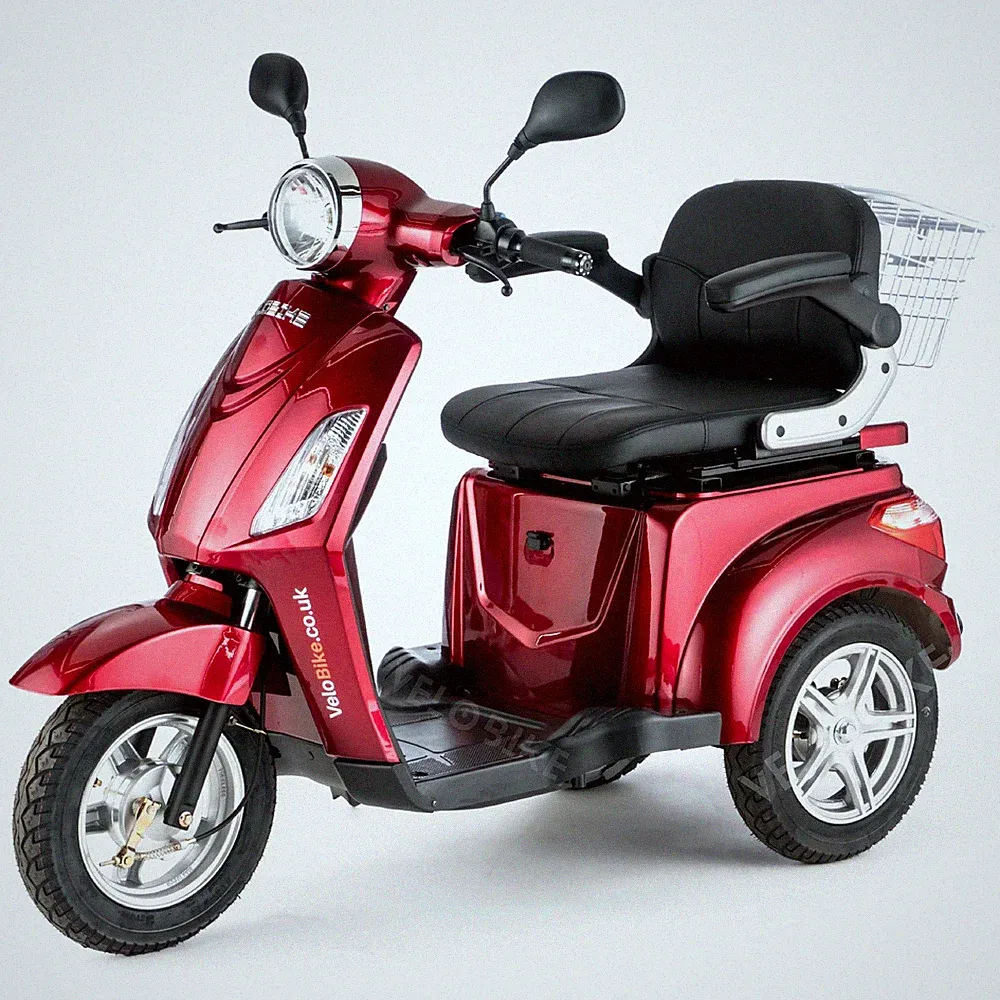 VELECO ZT15 Seniorenmobil Dreirad Roller Elektromobil Seniorenfahrzeug 900W ROT