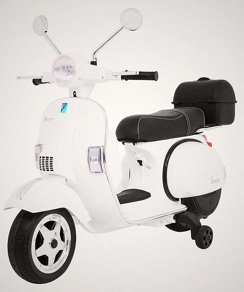 Vespa Kinder Elektroroller 12V EVA-Rädern MP3 USB Licht Elektro-Motorrad Motorra
