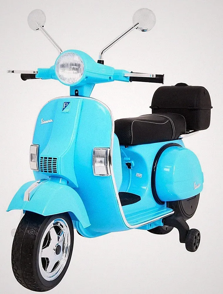 Vespa Kinder Elektroroller 12V EVA-Rädern MP3 USB Licht Elektro-Motorrad Motorra