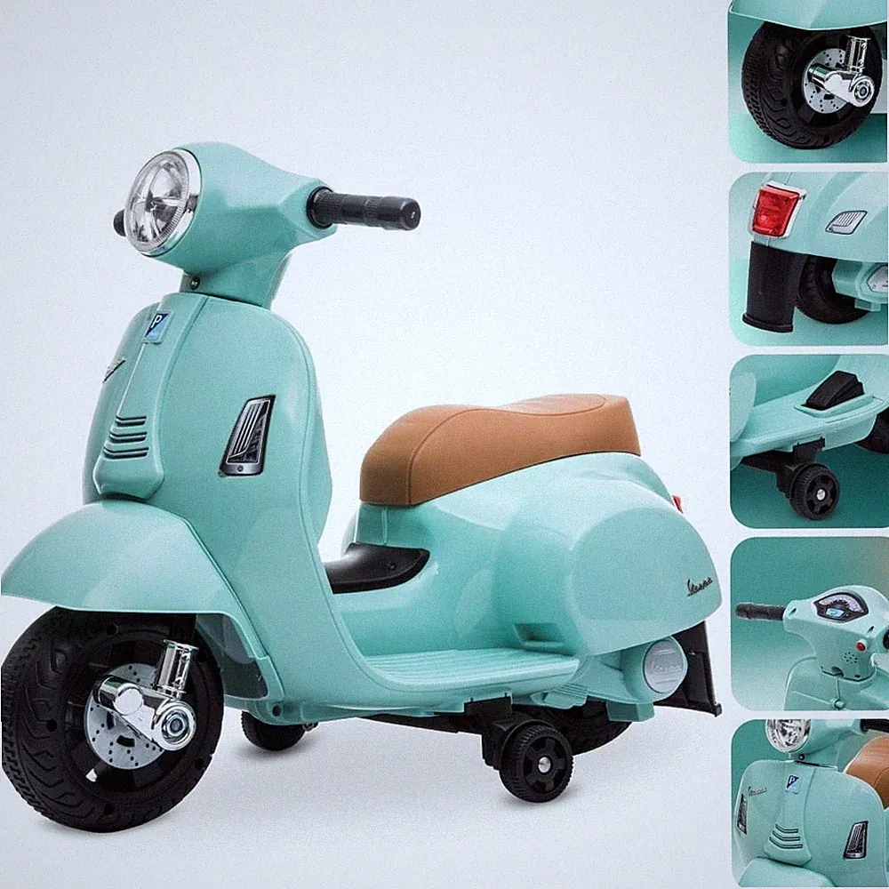 Vespa Kinderroller Elektroroller Kinder Elektrofahrzeug Kinderfahrzeug (Grün)
