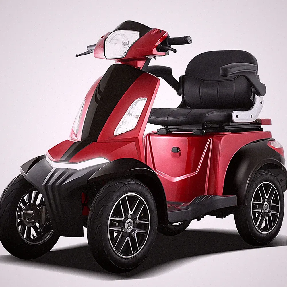 Vigorous 4-Rad Seniorenmobil Elektro-Roller 25km/h 1kW 20Ah COC Rot Vista T408