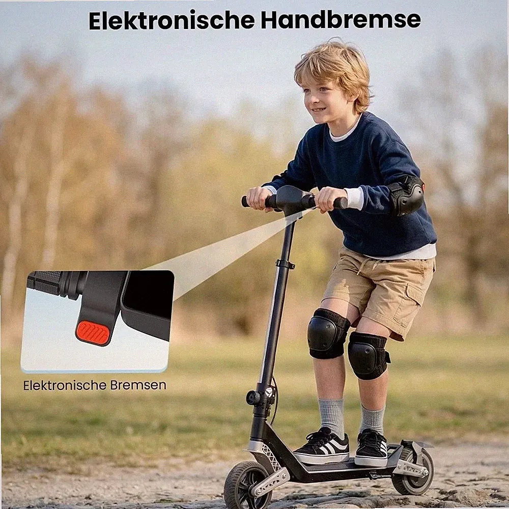 Vollfederung Elektro Scooter iScooter K6 150W 6.5 Zoll E Roller Kinder 16km/h