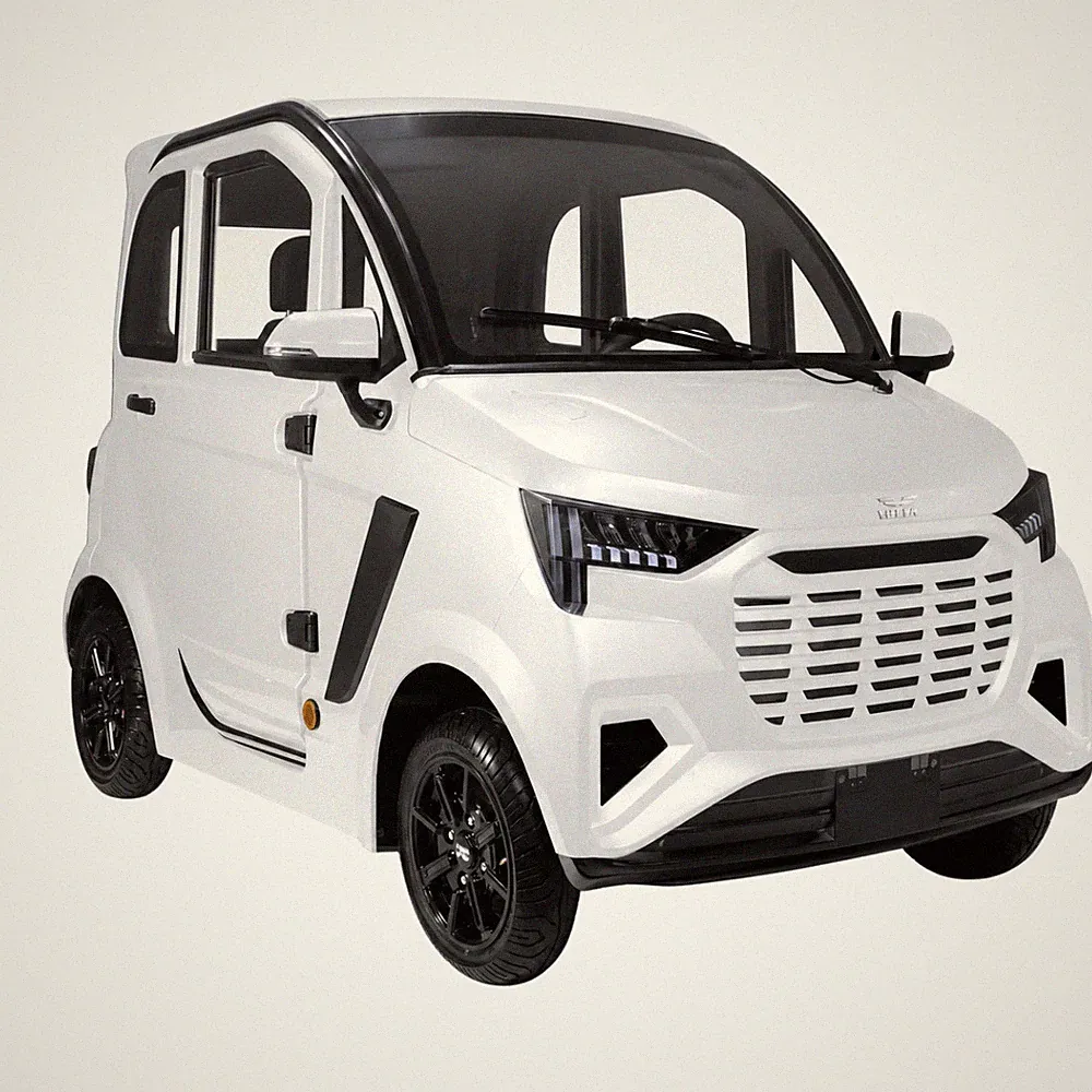 Volta EV2 Elektro-Kabinenroller L7e 60 km/h 4-Sitzer 159 km Reichweite Weiß Akku