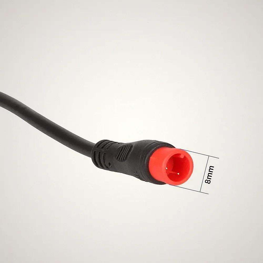 Wasserdicht M8 2-Pin Stecker-Buchse Kabel für E-Bike Elektroroller 100cm Option