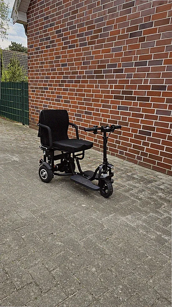 WISGING Roller Mobilität Zusammenklappbarer Elektromobil für Motorräder 3-Rad Le