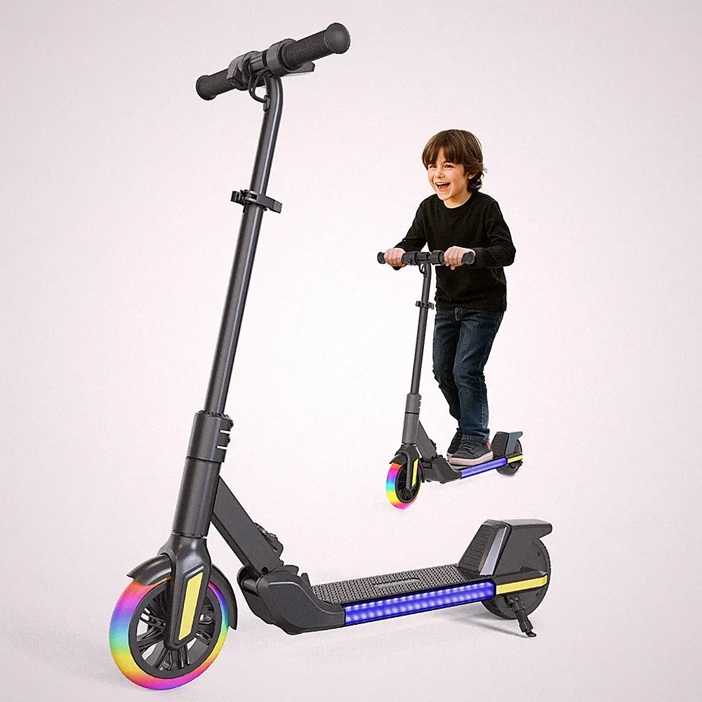WQ Elektroroller Kinder 6-12 Jahren Elektro Kinderroller 9,5km 10km/h E Scooter