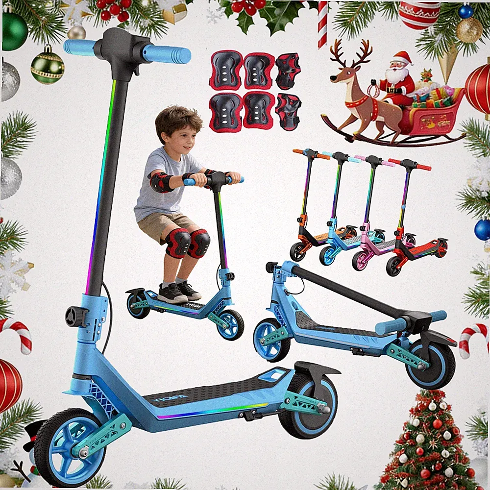 YIQIFA U8 Klappbar Elektroroller für Kinder 130W 6,5 Zoll LED 16km/h E-Scooter