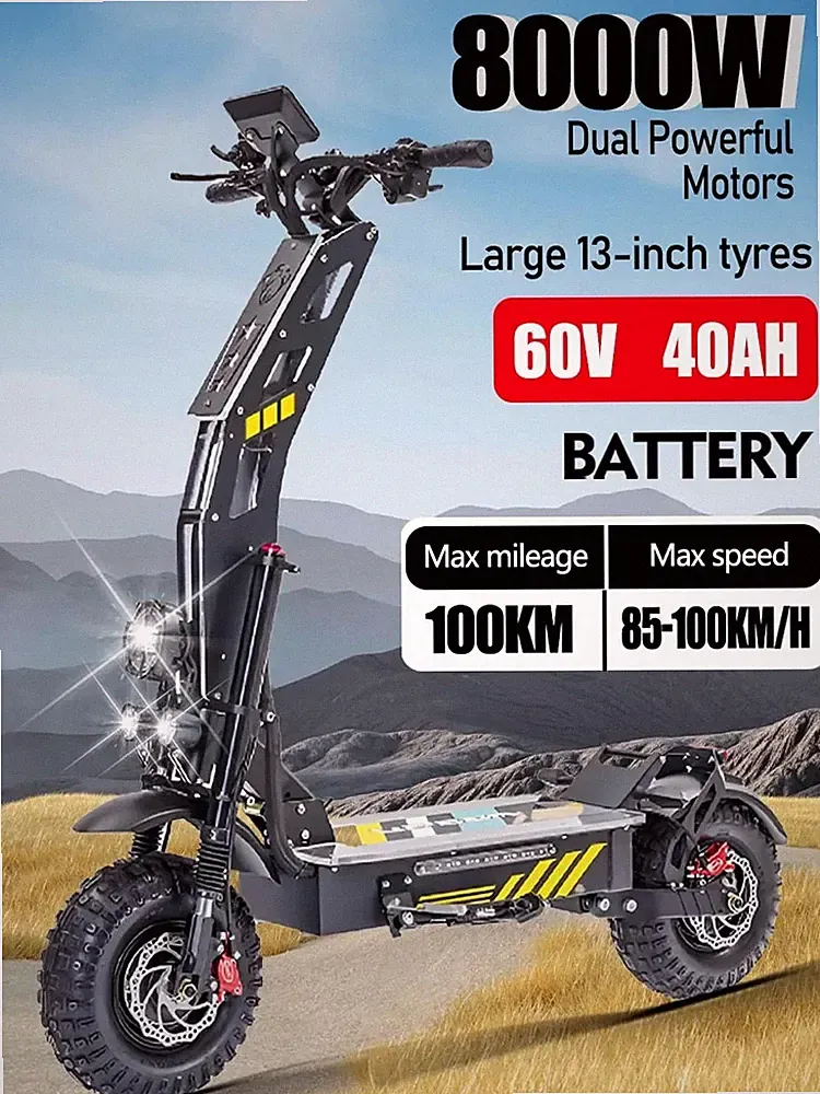 Zsnake T116plus Elektroroller 8000W 60V 40AH 14" Offroad E-Scooter Klappbar